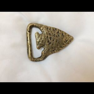 Solid Brass Arrowhead Belt Buckle